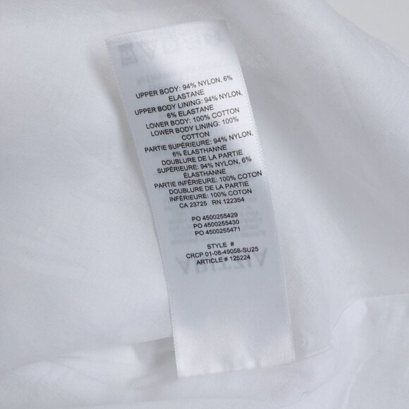 Aritzia Babaton Segment Poplin Dress Contour Cotton Micro White - Picture 10 of 13